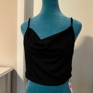 Cider Black Asymmetrical Camisole
